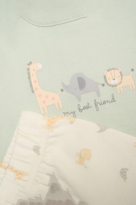 Giraffe Print T-Shirt, Shorts and Plush Toy - Image 5