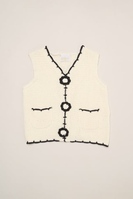 Retro Crochet 3-Piece Set with Vest Top, Shorts & Bag - Image 3