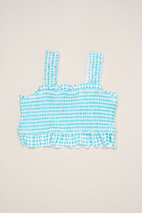 Gingham Bikini Set with Scrunchie - Image 3