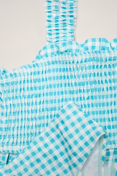 Gingham Bikini Set with Scrunchie - Image 4
