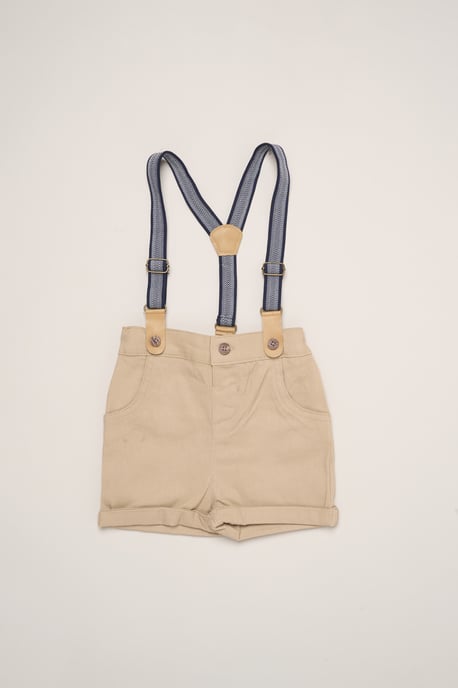 Mock Shirt Bodysuit, Shorts and Bowtie Outfit Set - Image 4