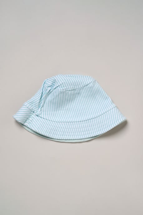 Turtle Printed Romper and Reversible Hat Outfit Set - Image 5