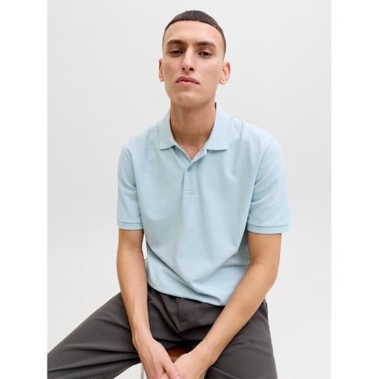 Jack & Jones Mens Short Sleeve Plain Pique Polo T Shirt - Image 1