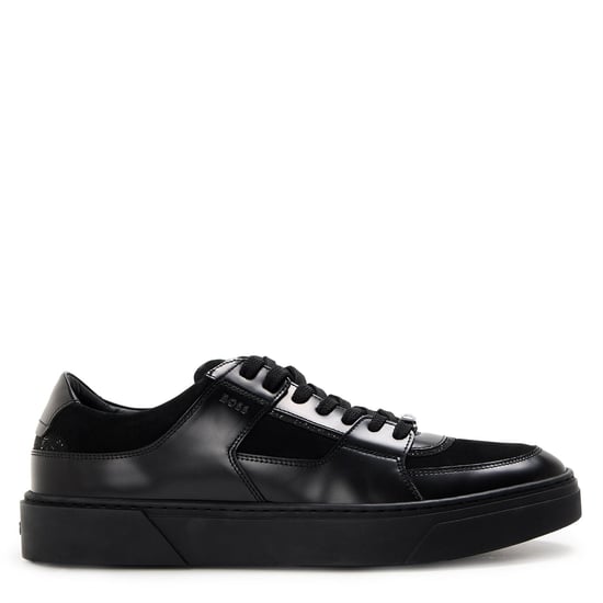 Men's Boss Tenn Bodm Hc 10266667 01 Low Top Trainers in Black - Image 1