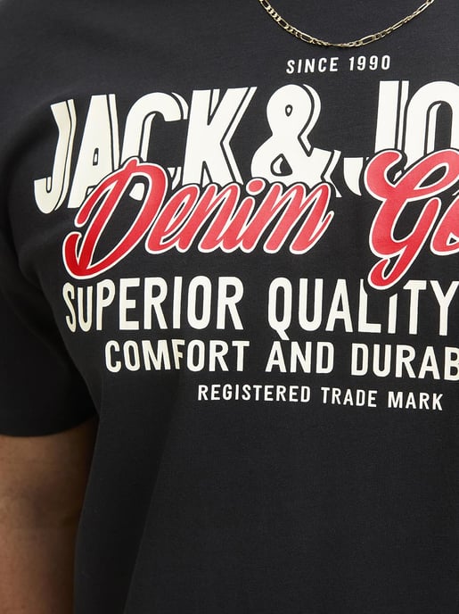 Jack & Jones Mens Graphic T Shirt Oneck Plus Size Tee - Image 3
