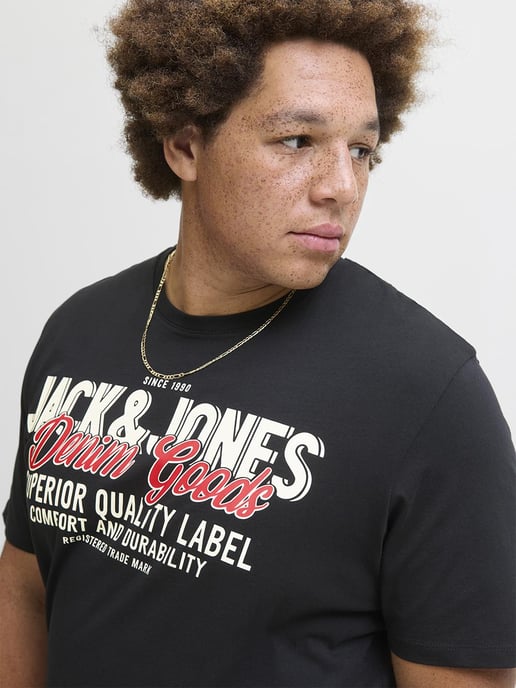 Jack & Jones Mens Graphic T Shirt Oneck Plus Size Tee - Image 5