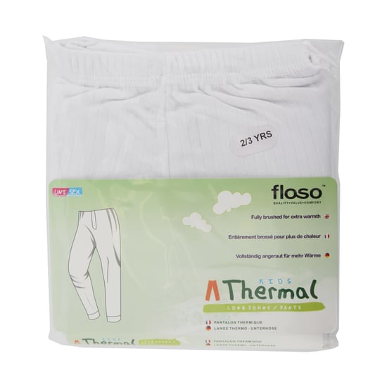 Floso Uniseks Kinderen/Kinderen Thermisch Ondergoed Lange Johns/Pants (Wit) - Image 2