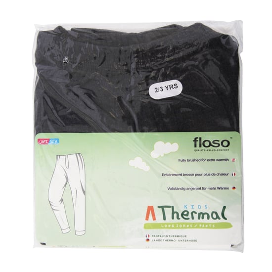Floso Uniseks Kinderen/Kinderen Thermisch Ondergoed Lange Johns/Pants (Houtskool) - Image 2