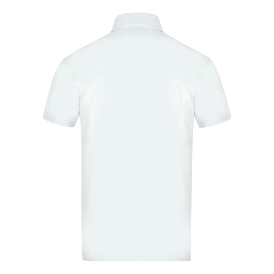 Aquascutum Volwassen Unisex Aldis London Logo Poloshirt (Wit) - Image 2
