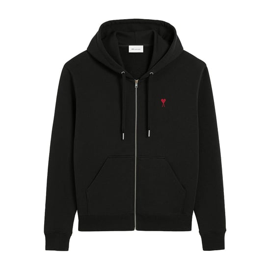 Ami Paris Logo Zip Hoodie - Image 1