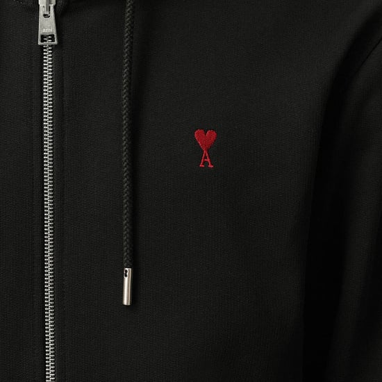 Ami Paris Logo Zip Hoodie - Image 2
