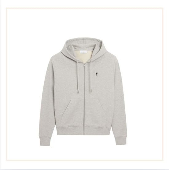 Ami Paris Logo Zip Hoodie - Image 1