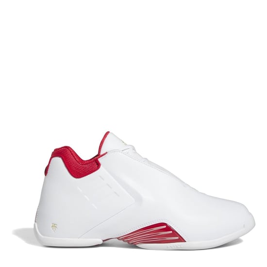 Men's adidas T-Mac 3 Stripe Low Top Trainers in White - Image 1