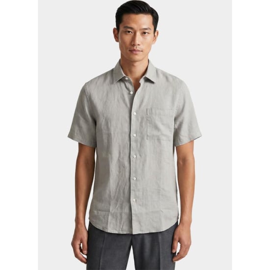 Bos Bright Blue Casual hemd korte mouw linnen shirt 5700.426/356 - Image 1