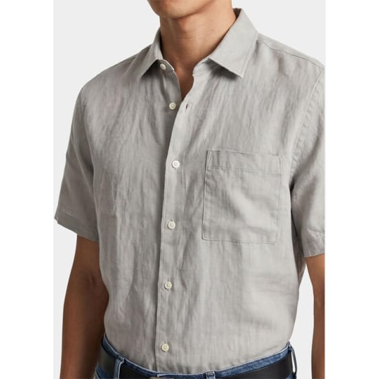 Bos Bright Blue Casual hemd korte mouw linnen shirt 5700.426/356 - Image 2