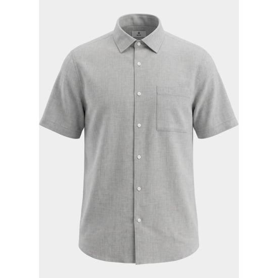 Bos Bright Blue Casual hemd korte mouw linnen shirt 5700.426/356 - Image 3