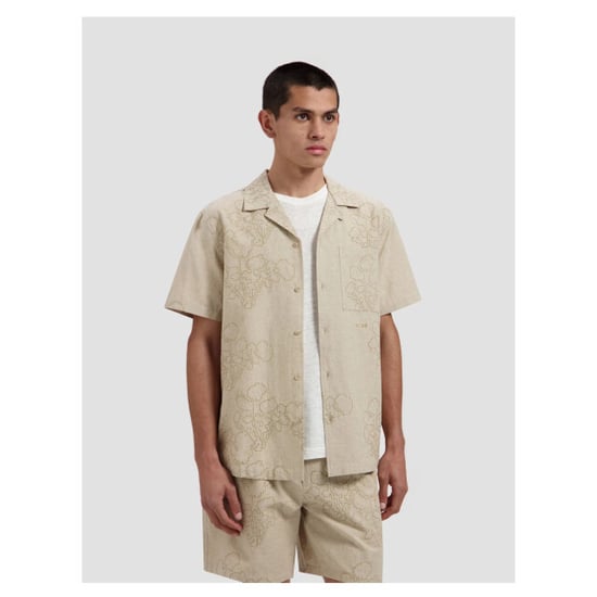 Olaf Embroidered flower ss shirts korte mouw overhemden m250303 - Image 3