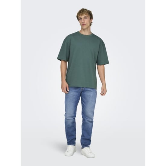 Only & Sons onscaspian airflex boxy ss tee noos 22031940 silver pine - Image 2