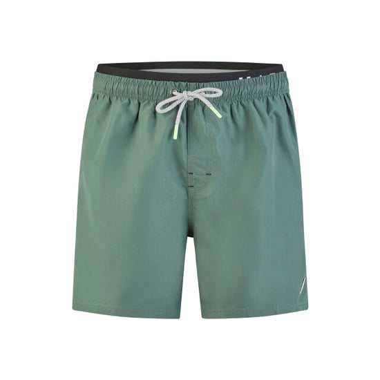 Happy Shorts Heren zwemshort dubbele waistband effen kaki - Image 1