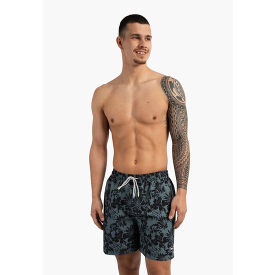 Happy Shorts Heren zwemshort gebloemd print blauwgroen - Image 2