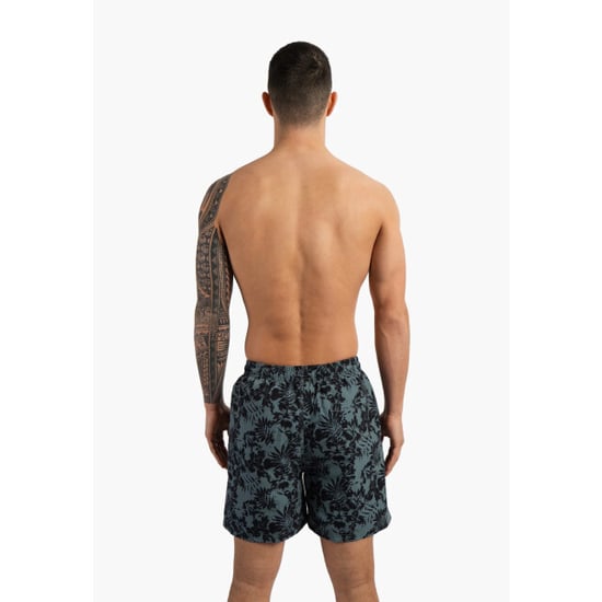 Happy Shorts Heren zwemshort gebloemd print blauwgroen - Image 3