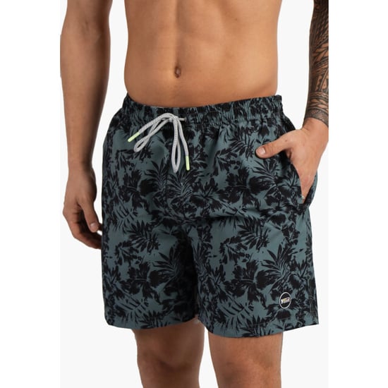 Happy Shorts Heren zwemshort gebloemd print blauwgroen - Image 4