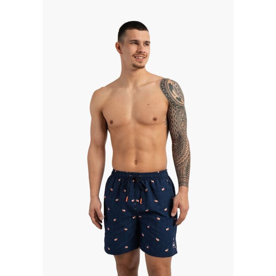 Happy Shorts Heren zwemshort donkerblauw manderijn fruit print - Image 5