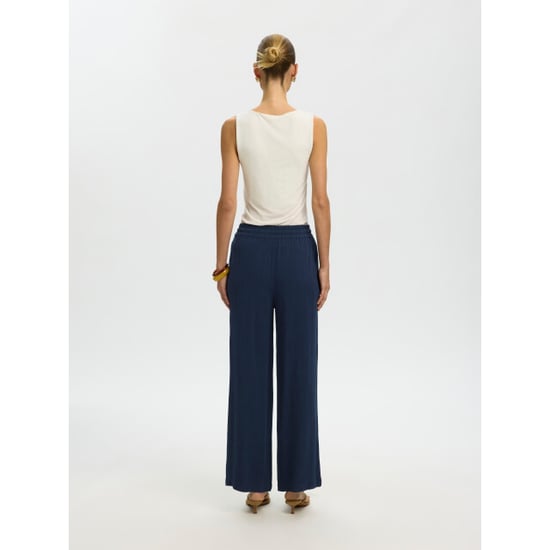 Selected Femme slwviva-gulia hw long sun pant noos 16089062 dark sapphire - Image 4