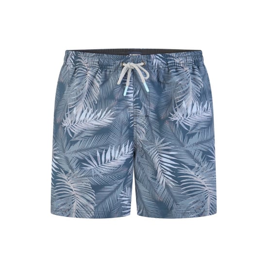 Happy Shorts Heren zwemshort palmbladeren print blauwgrijs - Image 1