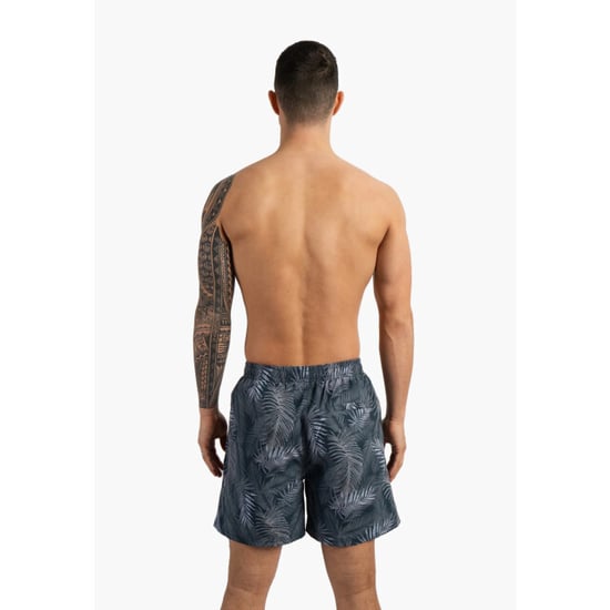 Happy Shorts Heren zwemshort palmbladeren print blauwgrijs - Image 3