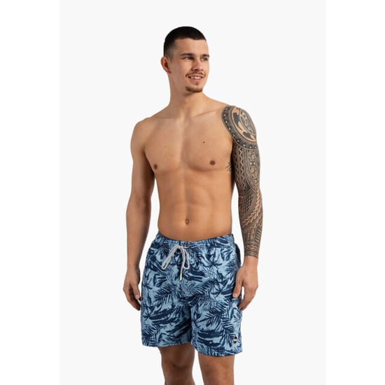 Happy Shorts Heren zwemshort palmbladeren print blauw - Image 3