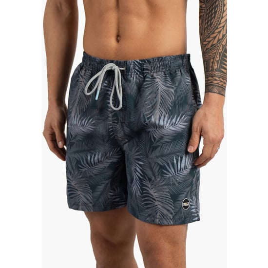 Happy Shorts Heren zwemshort palmbladeren print blauwgrijs - Image 4