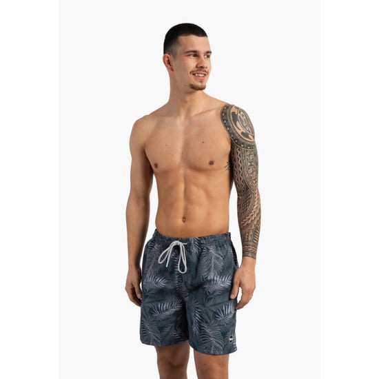 Happy Shorts Heren zwemshort palmbladeren print blauwgrijs - Image 5