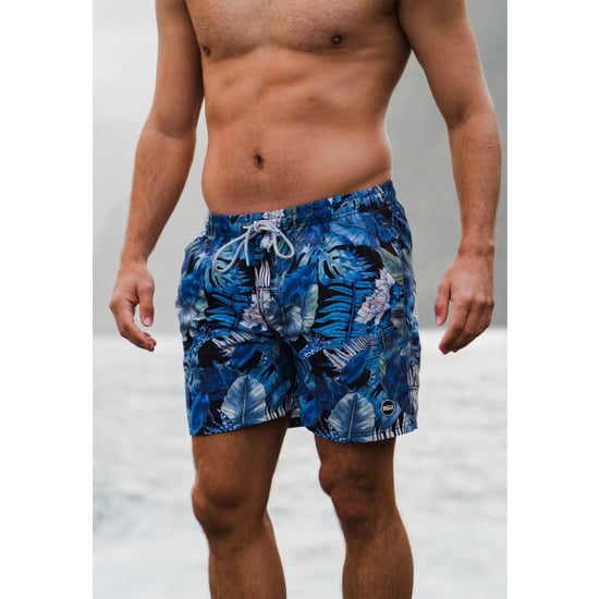 Happy Shorts Heren zwemshort gebloemde jungle print blauw - Image 4