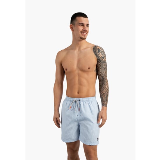 Happy Shorts Heren zwemshort lichtblauw gestreept - Image 2