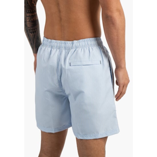 Happy Shorts Heren zwemshort lichtblauw gestreept - Image 3