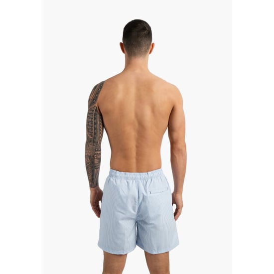 Happy Shorts Heren zwemshort lichtblauw gestreept - Image 4