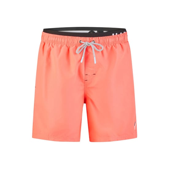 Happy Shorts Heren zwemshort dubbele waistband effen neon rood - Image 1