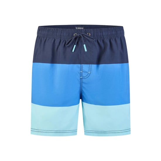 Happy Shorts Heren zwemshort colorblock print blauw - Image 1