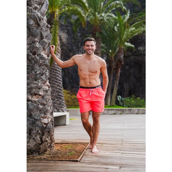 Happy Shorts Heren zwemshort dubbele waistband effen neon rood - Image 2