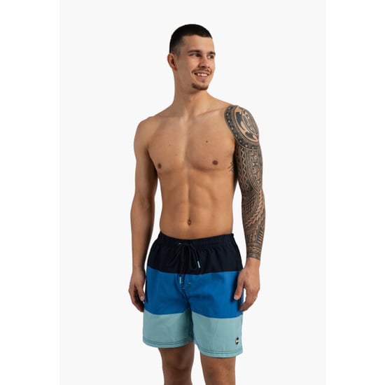 Happy Shorts Heren zwemshort colorblock print blauw - Image 2