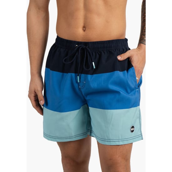 Happy Shorts Heren zwemshort colorblock print blauw - Image 3