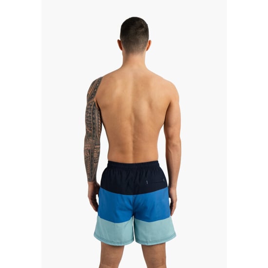 Happy Shorts Heren zwemshort colorblock print blauw - Image 4