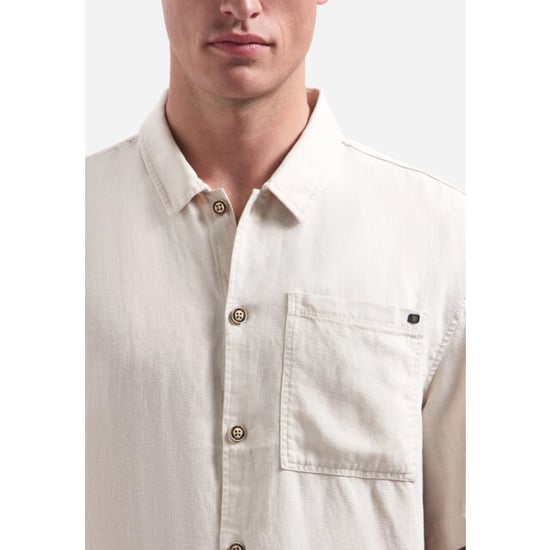 No Excess Shirt short sleeve with linen, garm stone - Image 6