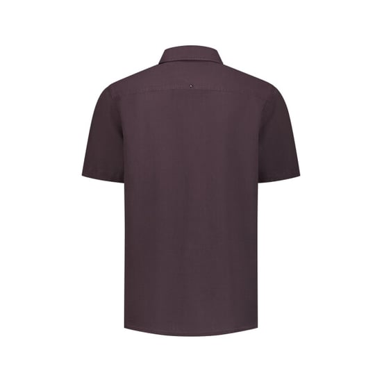 No Excess Shirt short sleeve with linen, garm dark brown - Image 5
