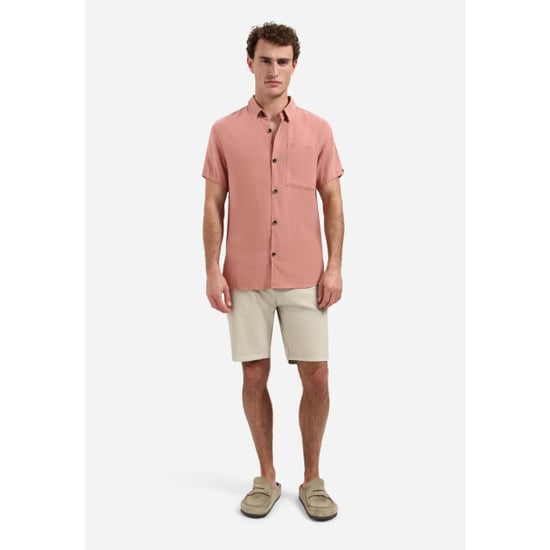 No Excess Shirt short sleeve with linen, garm coral - Image 2