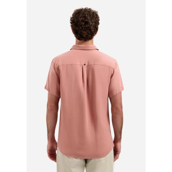 No Excess Shirt short sleeve with linen, garm coral - Image 5
