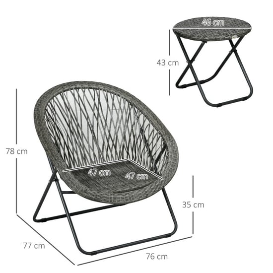 4goodz 3-delige tuinmeubelset met polyrattan stoelen - - Image 3
