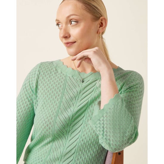 King Louie Audrey top rocky ajour minty meadow - Image 3