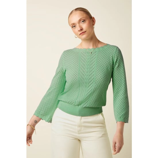 King Louie Audrey top rocky ajour minty meadow - Image 4